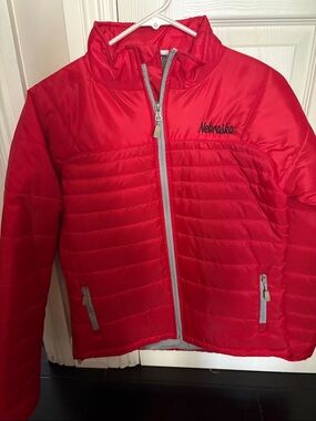 Women’s Nebraska' Red Puffer Jacket
